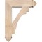 Ekena Millwork Merced Arts and Crafts Smooth Bracket w/ Offset Brace, Douglas Fir, 7 1/2"W x 26"D x 34"H BKT0806X26X34MRC03SDF - alternate 3